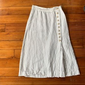 Madewell Pin-Striped Midi Skirt